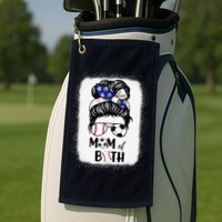 Messy Bun Soccer Mom Baseball Mom Of Both Mothers Day Golf Towel