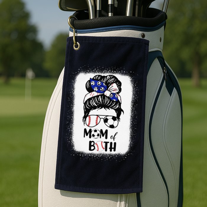 Messy Bun Soccer Mom Baseball Mom Of Both Mothers Day Golf Towel