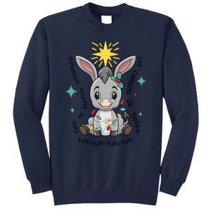 Mi Burrito Sabanero Mexican Tuki Tuki Donkey Latino Xmas Tall Sweatshirt