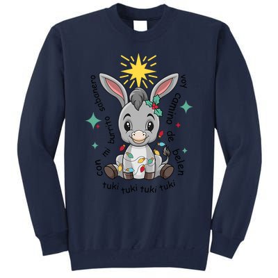 Mi Burrito Sabanero Mexican Tuki Tuki Donkey Latino Xmas Tall Sweatshirt