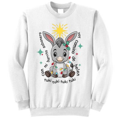 Mi Burrito Sabanero Mexican Tuki Tuki Donkey Latino Xmas Sweatshirt