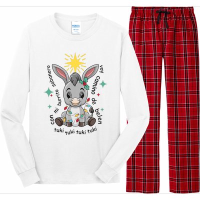 Mi Burrito Sabanero Mexican Tuki Tuki Donkey Latino Xmas Long Sleeve Pajama Set