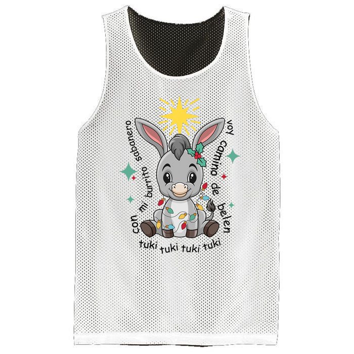 Mi Burrito Sabanero Mexican Tuki Tuki Donkey Latino Xmas Mesh Reversible Basketball Jersey Tank