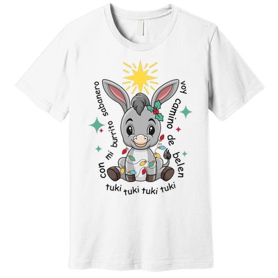 Mi Burrito Sabanero Mexican Tuki Tuki Donkey Latino Xmas Premium T-Shirt