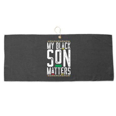 My Black Son Matters Black African American Lives Matter Gift Large Microfiber Waffle Golf Towel