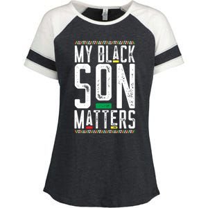 My Black Son Matters Black African American Lives Matter Gift Enza Ladies Jersey Colorblock Tee