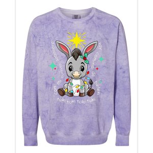 Mi Burrito Sabanero Mexican Tuki Tuki Donkey Latino Xmas Colorblast Crewneck Sweatshirt