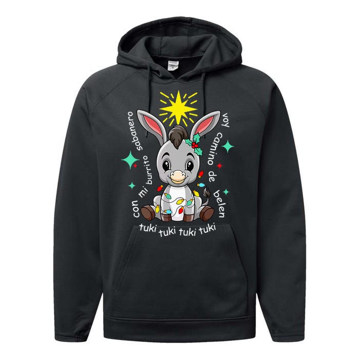 Mi Burrito Sabanero Mexican Tuki Tuki Donkey Latino Xmas Performance Fleece Hoodie