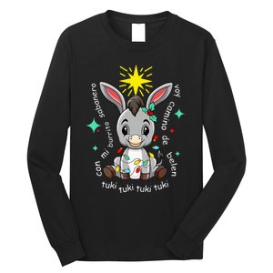 Mi Burrito Sabanero Mexican Tuki Tuki Donkey Latino Xmas Long Sleeve Shirt