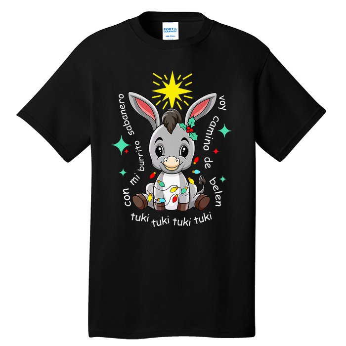 Mi Burrito Sabanero Mexican Tuki Tuki Donkey Latino Xmas Tall T-Shirt