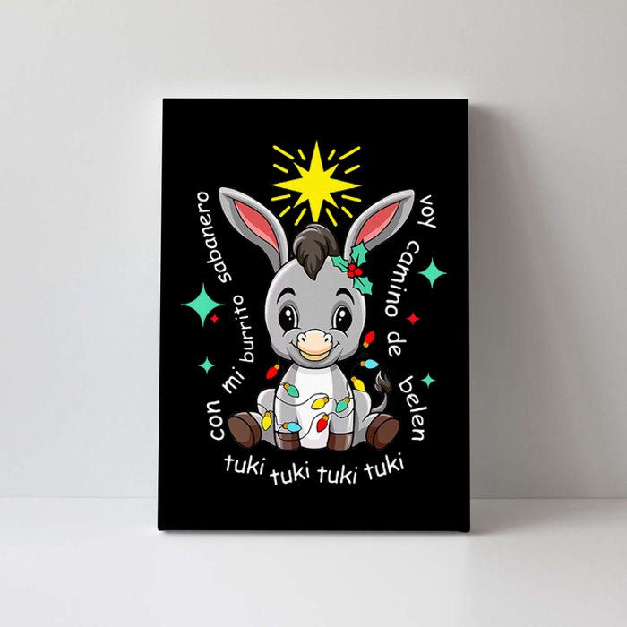 Mi Burrito Sabanero Mexican Tuki Tuki Donkey Latino Xmas Canvas