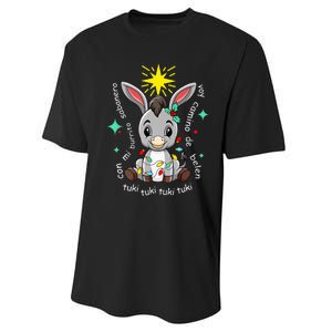 Mi Burrito Sabanero Mexican Tuki Tuki Donkey Latino Xmas Performance Sprint T-Shirt