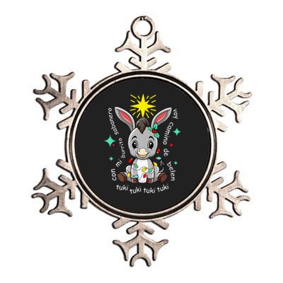 Mi Burrito Sabanero Mexican Tuki Tuki Donkey Latino Xmas Metallic Star Ornament