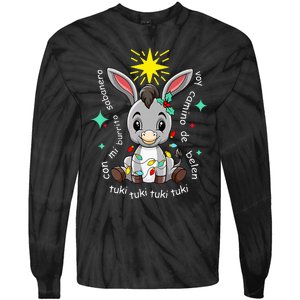 Mi Burrito Sabanero Mexican Tuki Tuki Donkey Latino Xmas Tie-Dye Long Sleeve Shirt