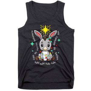 Mi Burrito Sabanero Mexican Tuki Tuki Donkey Latino Xmas Tank Top