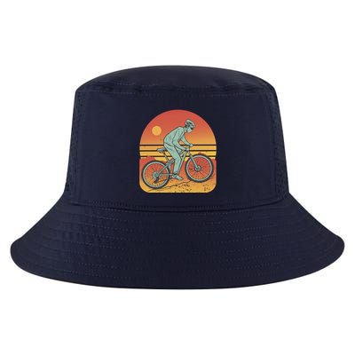 Mountain Biker Sunset Vintage Cool Comfort Performance Bucket Hat