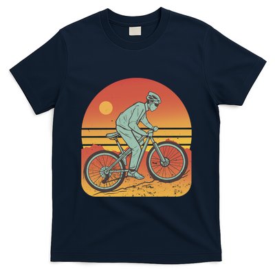 Mountain Biker Sunset Vintage T-Shirt