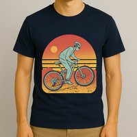 Mountain Biker Sunset Vintage T-Shirt