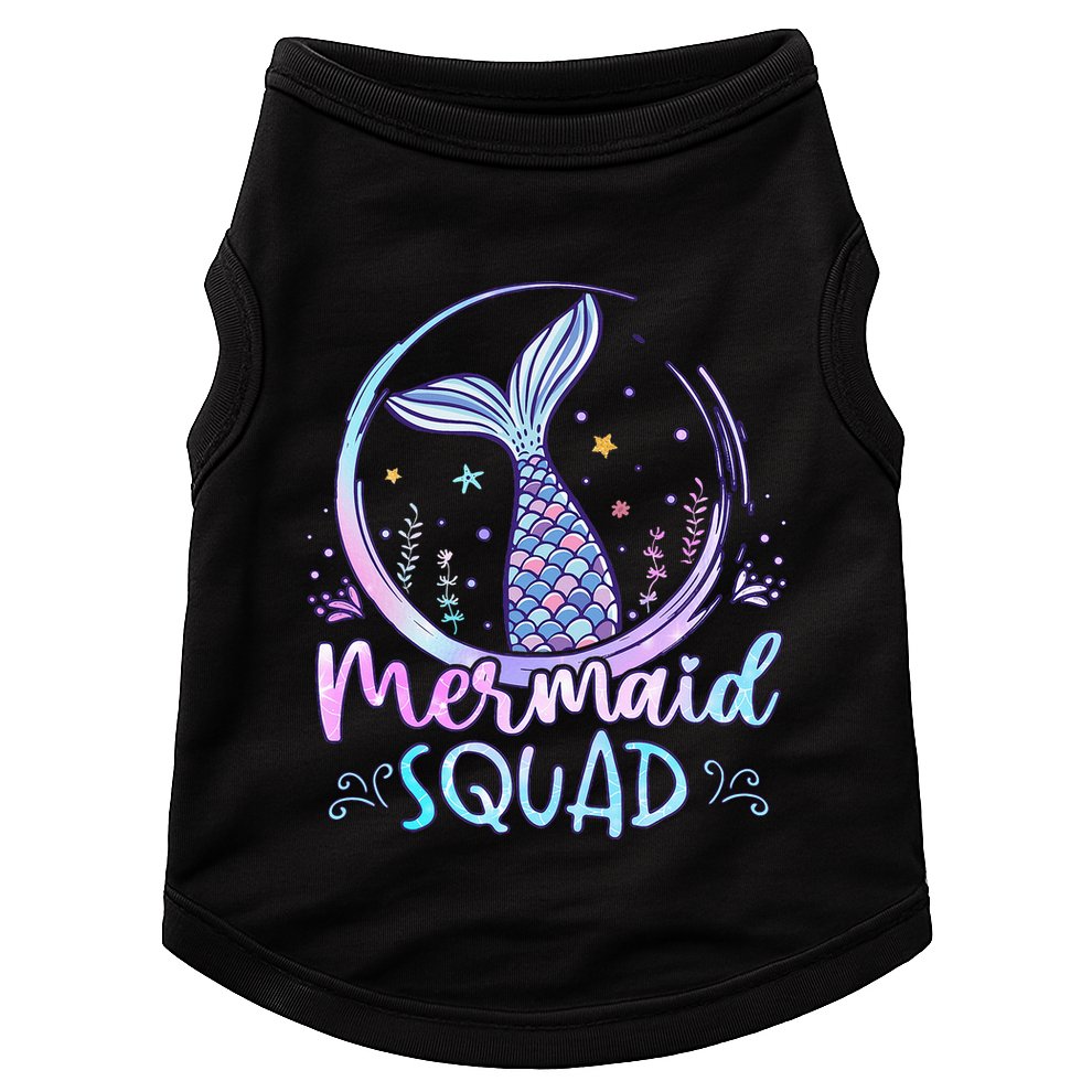 Mermaid Birthday Squad Party Doggie Tank