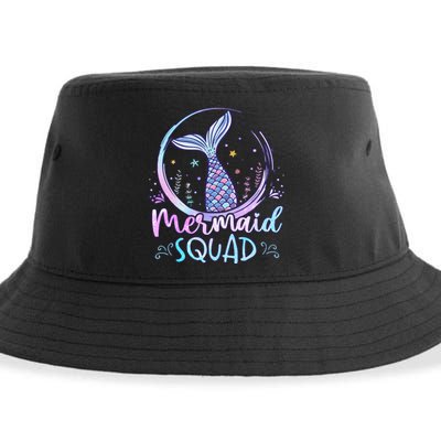 Mermaid Birthday Squad Party Sustainable Bucket Hat