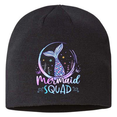 Mermaid Birthday Squad Party Sustainable Beanie