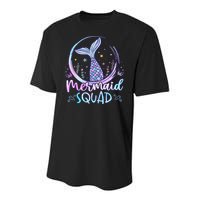 Mermaid Birthday Squad Party Youth Performance Sprint T-Shirt