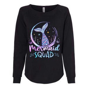 Mermaid Birthday Squad Party Womens California Wash Sweatshirt