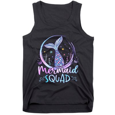 Mermaid Birthday Squad Party Tank Top