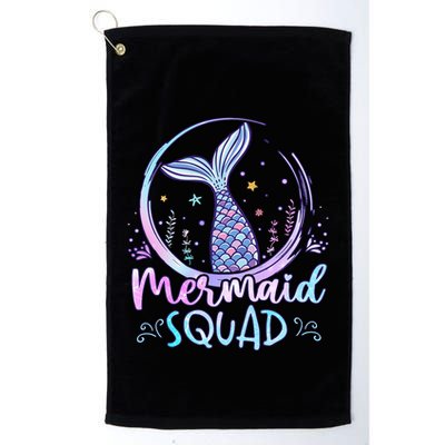 Mermaid Birthday Squad Party Golf Towel