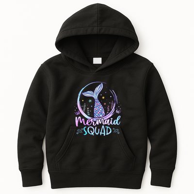 Mermaid Birthday Squad Party Kids Hoodie