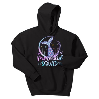 Mermaid Birthday Squad Party Kids Hoodie