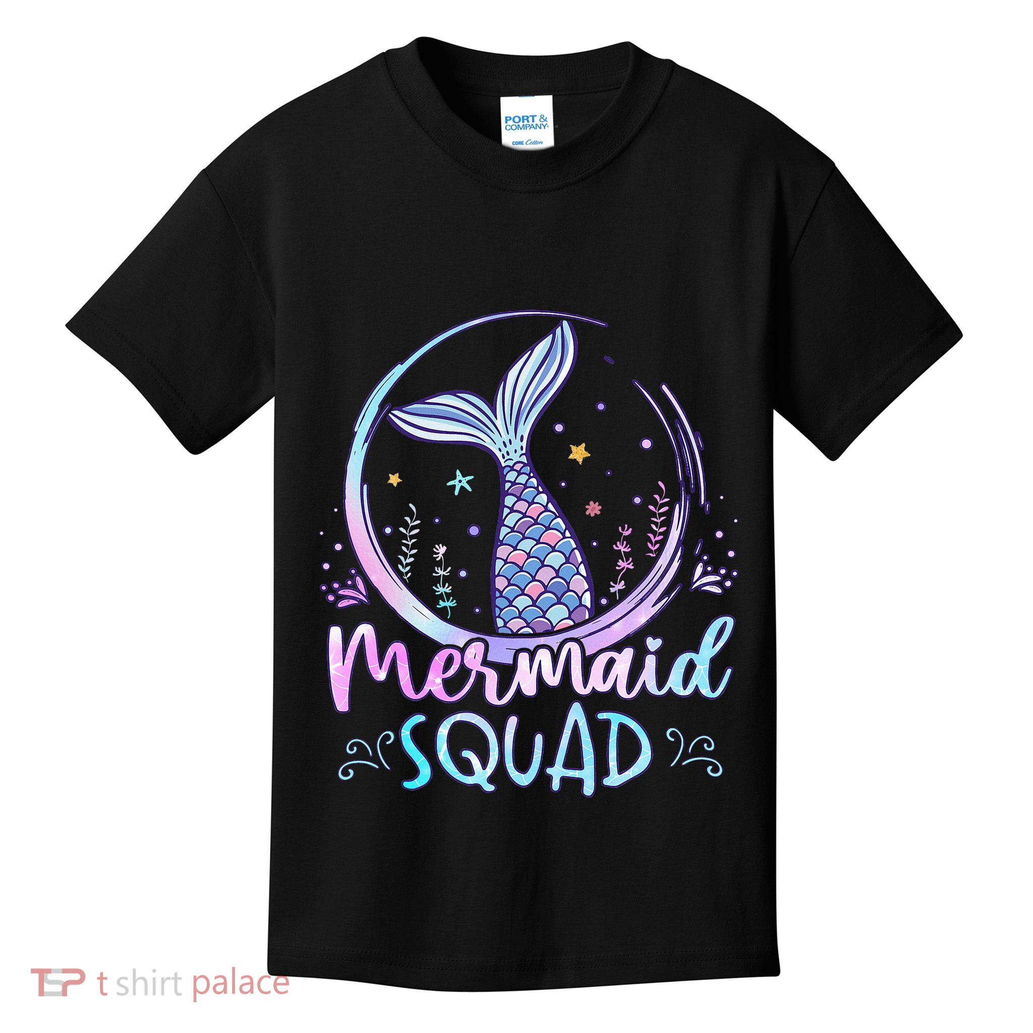 Mermaid Birthday Squad Party Kids T-Shirt