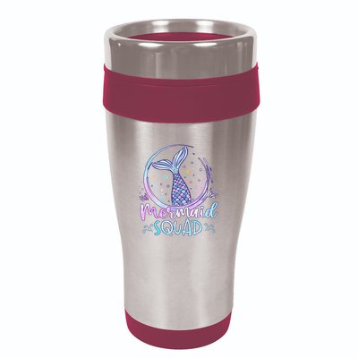 Mermaid Birthday Squad Party 16oz Travel Tumbler
