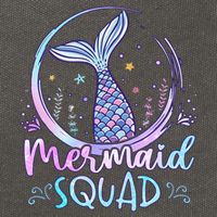 Mermaid Birthday Squad Party Cotton Canvas Backpack