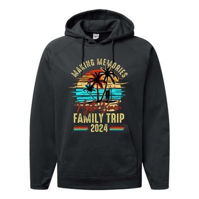 Myrtle Beach South Carolina 2024 Making Memories Family Trip Performance Fleece Hoodie