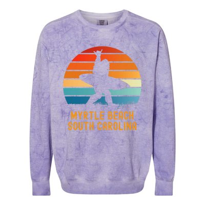 Myrtle Beach South Carolina Sasquatch Souvenir Colorblast Crewneck Sweatshirt