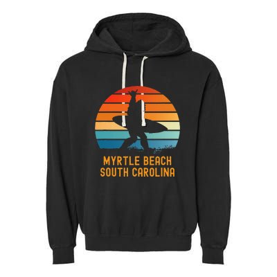 Myrtle Beach South Carolina Sasquatch Souvenir Garment-Dyed Fleece Hoodie