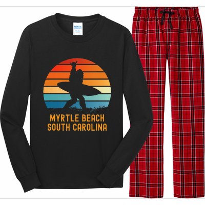 Myrtle Beach South Carolina Sasquatch Souvenir Long Sleeve Pajama Set