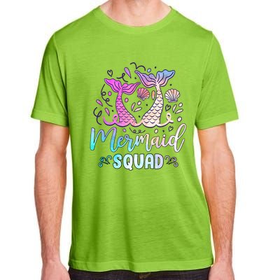 Mermaid Birthday Squad Party Girl Women Mermaid Adult ChromaSoft Performance T-Shirt