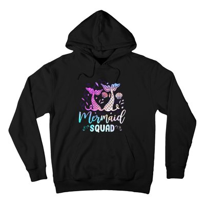 Mermaid Birthday Squad Party Girl Women Mermaid Hoodie