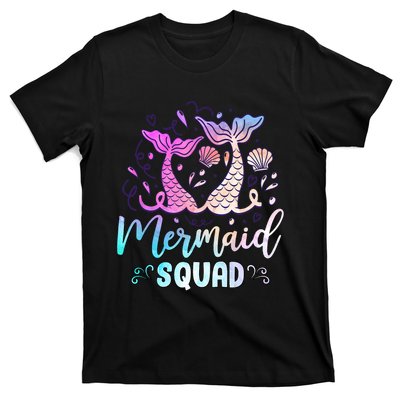 Mermaid Birthday Squad Party Girl Women Mermaid T-Shirt