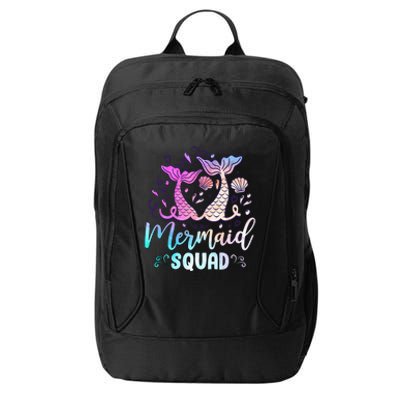 Mermaid Birthday Squad Party Girl Women Mermaid City Backpack