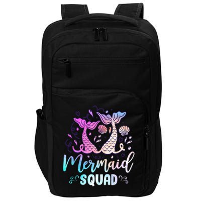 Mermaid Birthday Squad Party Girl Women Mermaid Impact Tech Backpack