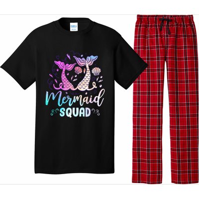 Mermaid Birthday Squad Party Girl Women Mermaid Pajama Set