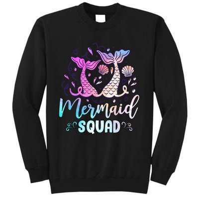 Mermaid Birthday Squad Party Girl Women Mermaid Tall Sweatshirt