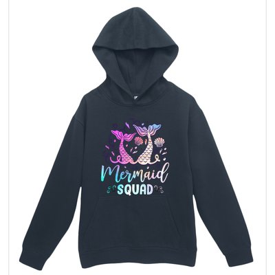 Mermaid Birthday Squad Party Girl Women Mermaid Urban Pullover Hoodie