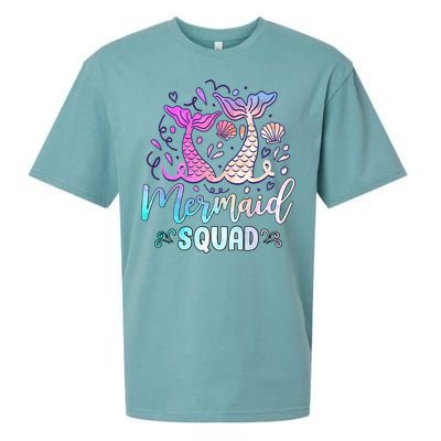 Mermaid Birthday Squad Party Girl Women Mermaid Sueded Cloud Jersey T-Shirt