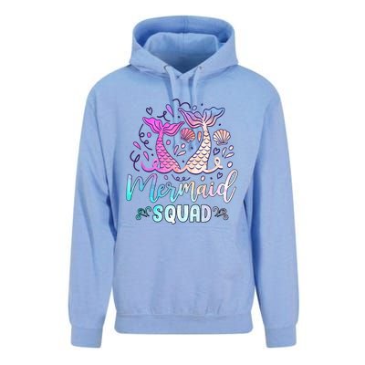 Mermaid Birthday Squad Party Girl Women Mermaid Unisex Surf Hoodie