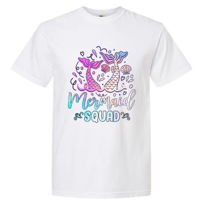 Mermaid Birthday Squad Party Girl Women Mermaid Garment-Dyed Heavyweight T-Shirt