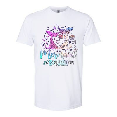 Mermaid Birthday Squad Party Girl Women Mermaid Softstyle CVC T-Shirt